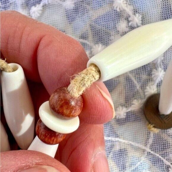 Vintage Hairpipe Surfer’s Necklace with Penny Clasp Unisex - Picture 8 of 10